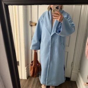 Modcloth Sky Blue Trench Coat